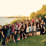 University Leaders Summit participants enjoyed a cookout and closing reflection on the shores of Lake Erie.