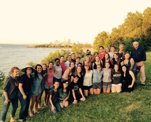 University Leaders Summit participants enjoyed a cookout and closing reflection on the shores of Lake Erie.