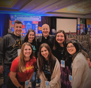 ISN interns with Fr. James Martin, S.J. at the Ignatian Family Teach-In for Justice