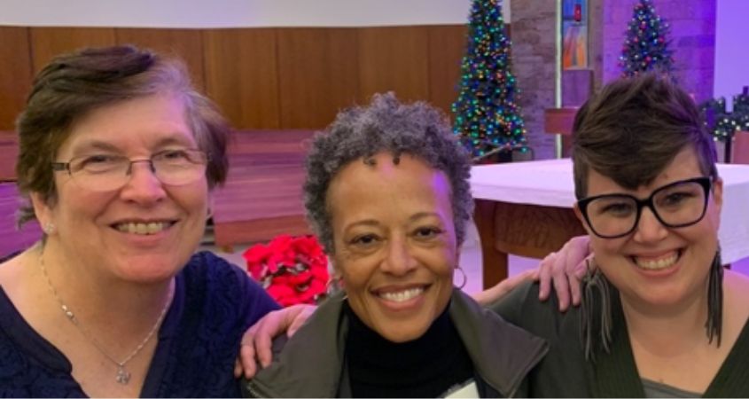 Day 9: Preparation is an Answer to God's Call. The author (center) with fellow attendees at the Ignatian Spirituality and Antiracism Gathering in Arizona in January. 